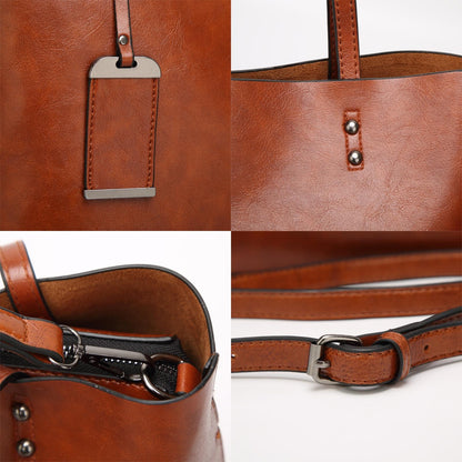 Stylish Pu Leather Women Crossbody Bag - Grey