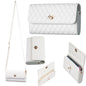 Horizontal Pu Crossbody Shoulder Bag - White