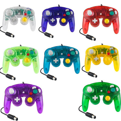 5 Piece Wired Game Controller for Nintendo Ngc - Transparent Purple