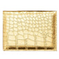 Pu Crocodile Pattern Card Holder Fits Cdc Documents - Gold