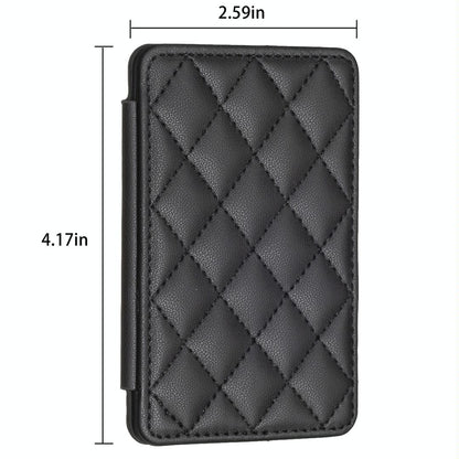 Rhombus Pattern Card Bag Back Sticker For Mobile Phones - Purple