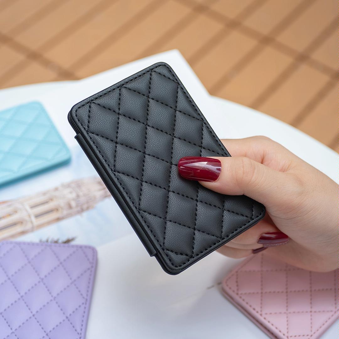 Rhombus Pattern Card Bag Back Sticker For Mobile Phones - Purple