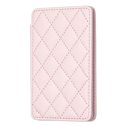Rhombus Pattern Card Bag Back Sticker For Mobile Phones - Purple