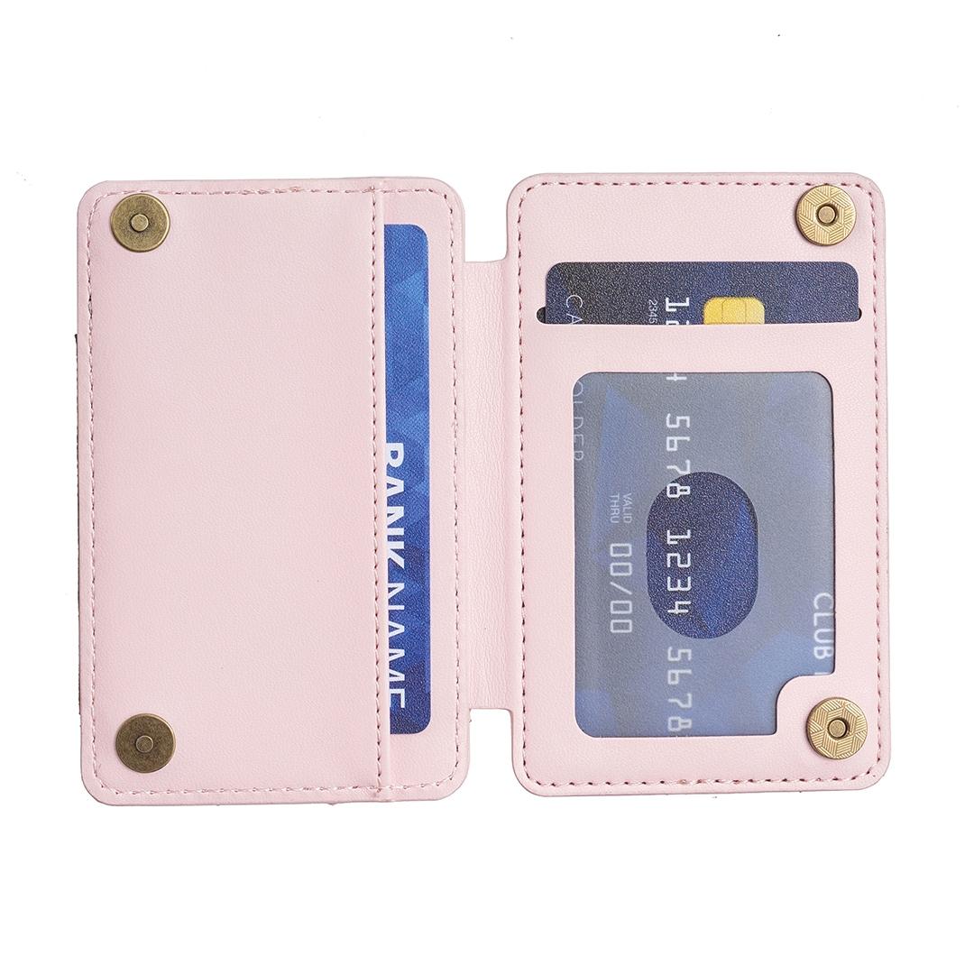 Rhombus Pattern Card Bag Back Sticker For Mobile Phones - Purple
