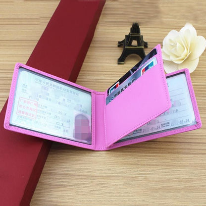 Universal Crocodile Pattern Driver License Cover With Card Slot - Rose Red