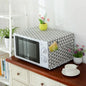 Universal Cotton Linen Microwave Dust Cover - Grey Triangle