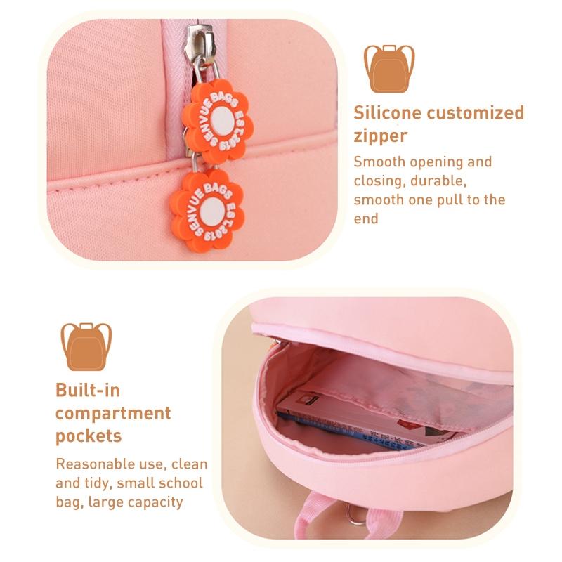 Kids' Anti-Lost School Bag - Secure & Stylish - Pink Cat Medium
