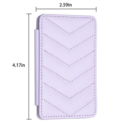 Wave Pattern Card Bag Back Sticker For Mobile Phones - Purple