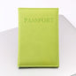 Travel Passport Cover Faux Leather Holder - Light Green