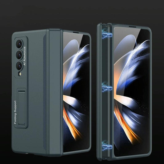 Foldable Magnetic Hinged Case for Samsung Galaxy z Fold 4 - Deep Sea Green