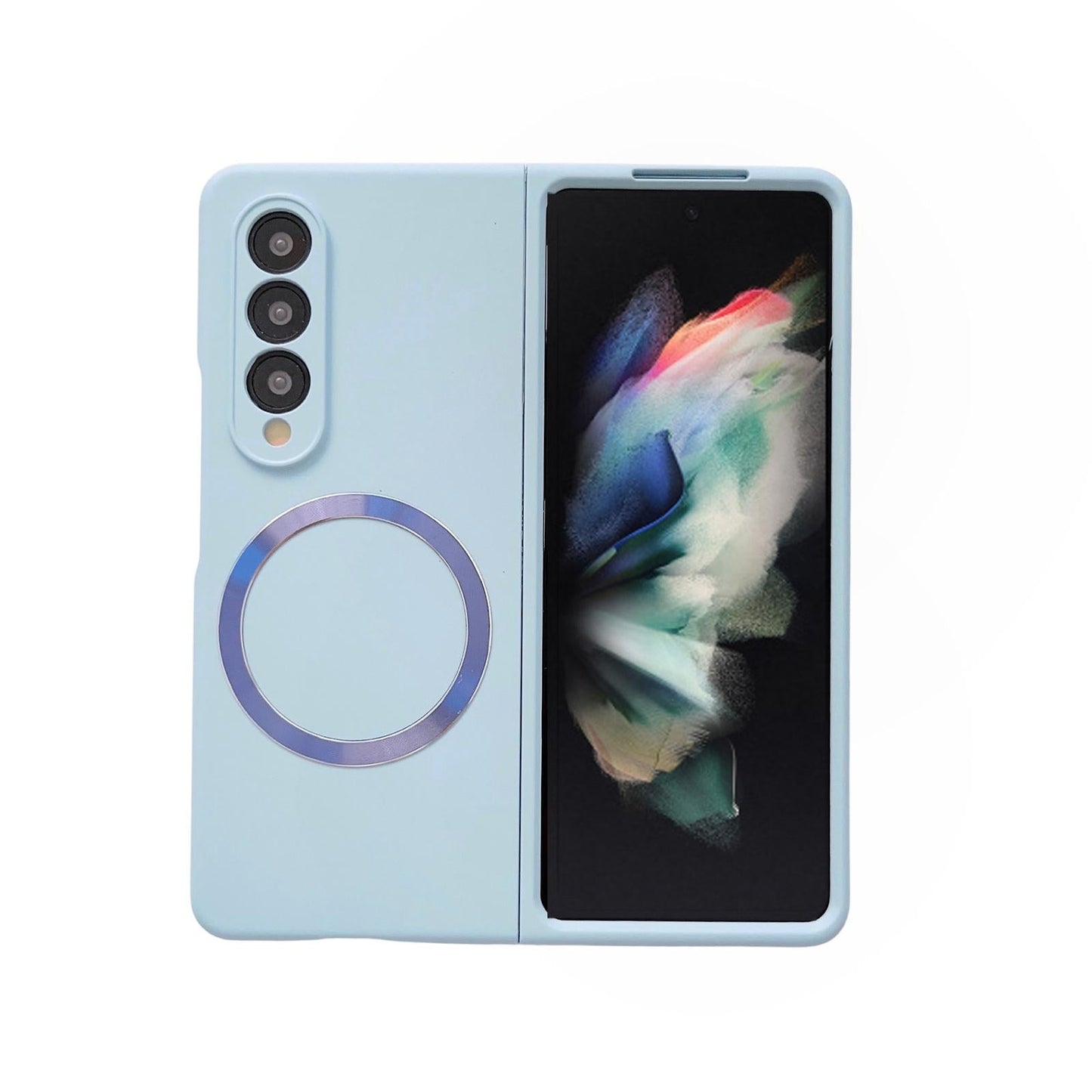 For Samsung Galaxy Z Fold4 5G Magnetic Skin Case - Magsafe - Orange