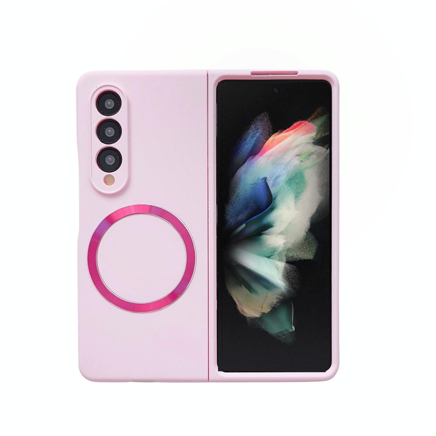 For Samsung Galaxy Z Fold4 5G Magnetic Skin Case - Magsafe - Orange