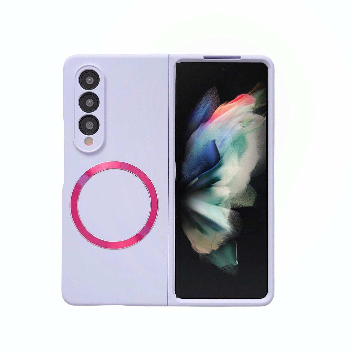 For Samsung Galaxy Z Fold4 5G Magnetic Skin Case - Magsafe - Orange