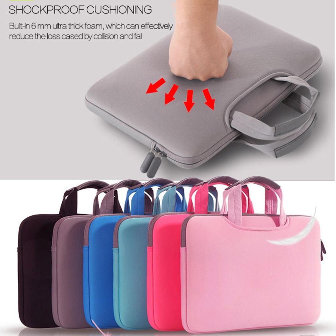 Portable Air Permeable Handheld Sleeve for Macbook Air / Pro and Laptops - 38x27.5x3.5cm 15.4 Inch - Green