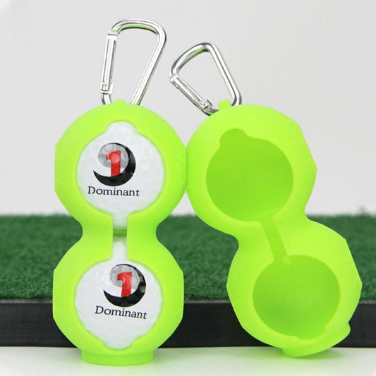2-Pack Golf Silicone Double-Ball Protection Sleeves - Green
