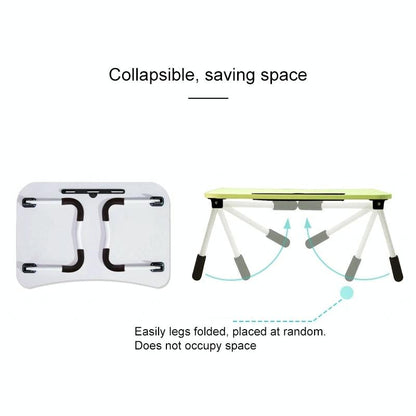 Portable Laptop Desk Stand - Foldable & Non-slip - Green
