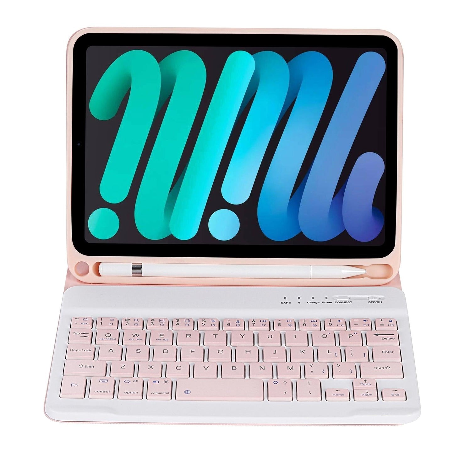 Ultra-Thin Bluetooth Keyboard Tablet Case For Ipad Mini 6 With Stand And Pen Slot - Candy Colour - Dark Green