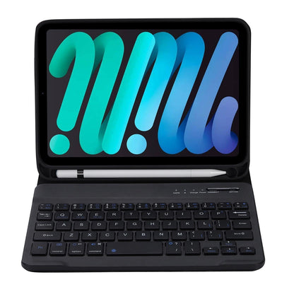 Ultra-Thin Bluetooth Keyboard Tablet Case For Ipad Mini 6 With Stand And Pen Slot - Candy Colour - Dark Green