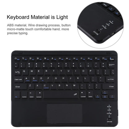 Bluetooth Keyboard & Tablet Case For Ipad 10.2 / Ipad Air 2019 - Detachable Touch Pad Pen Slot Holder - Microfiber Leather - Dark Green