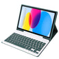 Ultra-Thin Bluetooth Keyboard Leather Tablet Case For Ipad 10.9 2022 With Pen Slot - Dark Green