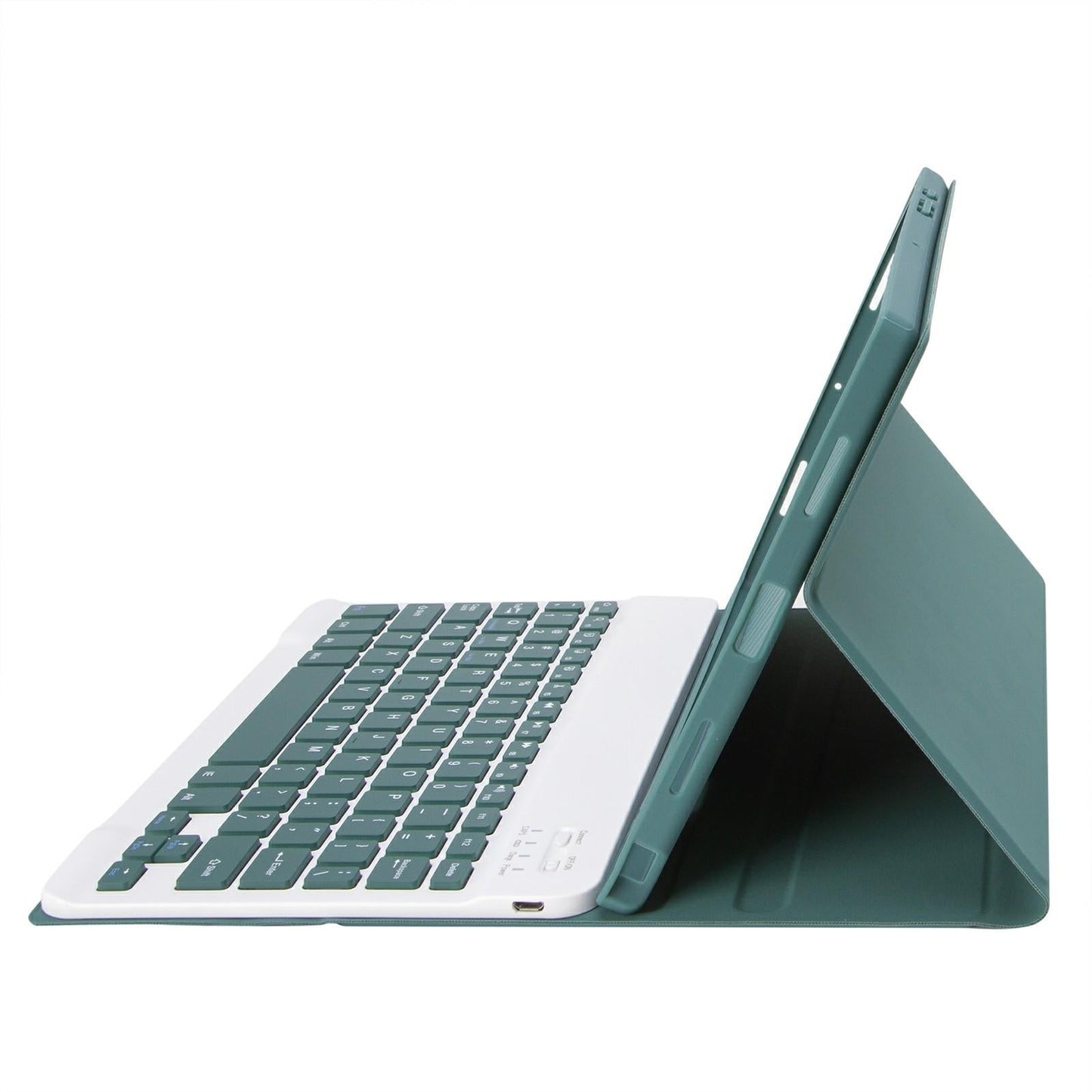 Ultra-Thin Bluetooth Keyboard Leather Tablet Case For Ipad 10.9 2022 With Pen Slot - Dark Green