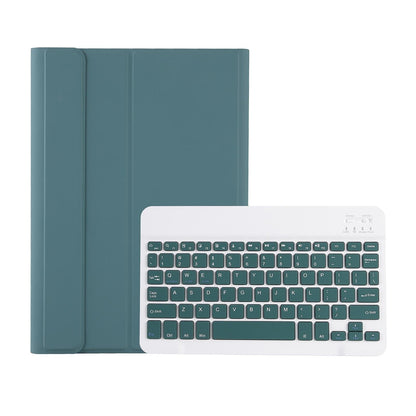 Ultra-Thin Bluetooth Keyboard Leather Tablet Case For Ipad 10.9 2022 With Pen Slot - Dark Green