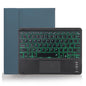 Detachable Bluetooth Keyboard Tablet Case For Ipad Pro 11 With Touchpad Pen Slot & Backlight - Plain Texture - Dark Green