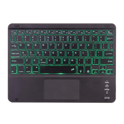 Detachable Bluetooth Keyboard Tablet Case For Ipad Pro 11 With Touchpad Pen Slot & Backlight - Plain Texture - Dark Green
