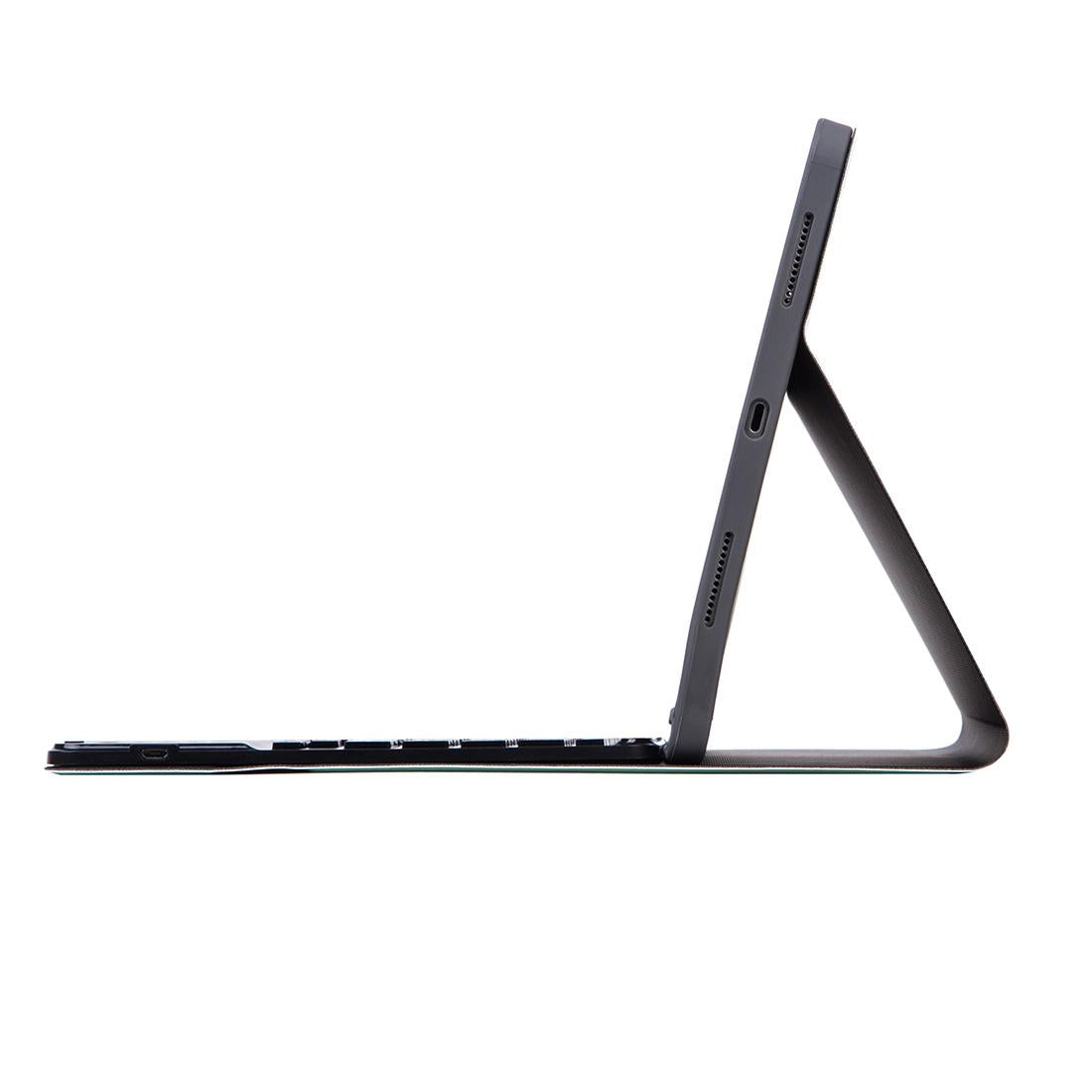 Detachable Bluetooth Keyboard Tablet Case For Ipad Pro 11 With Touchpad Pen Slot & Backlight - Plain Texture - Dark Green