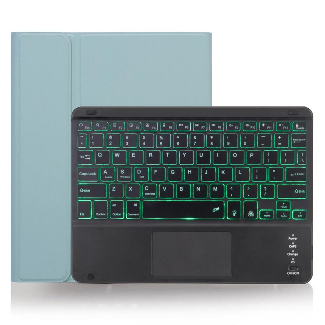 Detachable Bluetooth Keyboard Tablet Case For Ipad Pro 11 With Touchpad Pen Slot & Backlight - Plain Texture - Dark Green