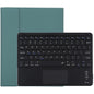 Bluetooth Keyboard & Tablet Case For Ipad Air 2020 - Detachable Touch Pad Pen Slot Microfiber Leather - Dark Green