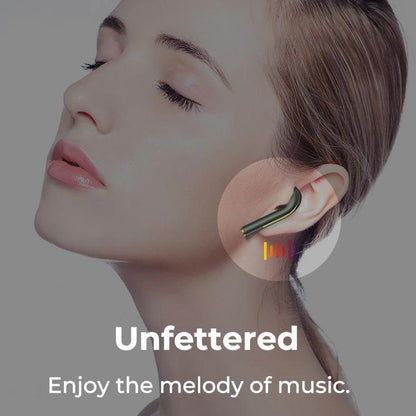 Wireless t & g J18 Bluetooth Earphones with Charging Box - Rose Gold