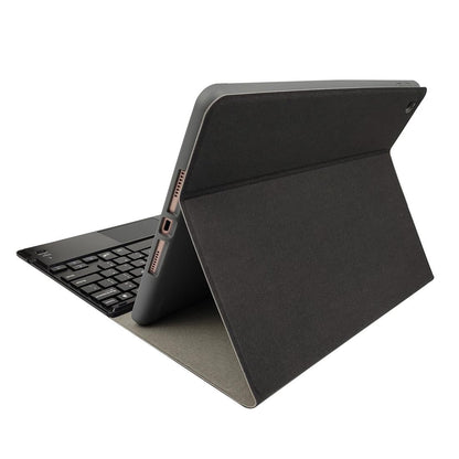 10.2 Ipad Keyboard Case With Touchpad Pen Slot & Bracket - Detachable Magnetic Silk Pattern Tpu - Rose Gold