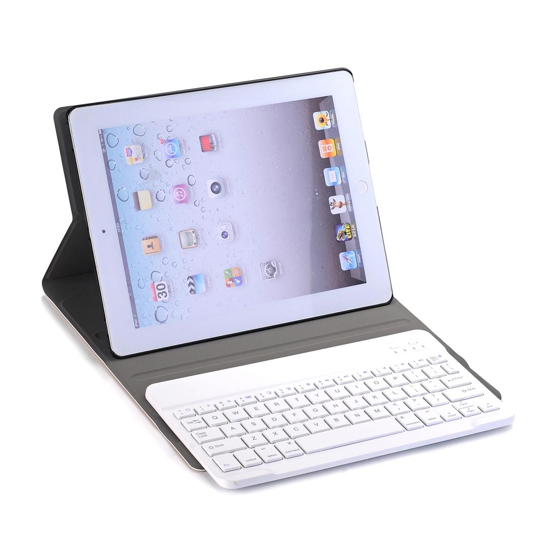 Universal Ultra-Thin Tablet Case With Bluetooth Keyboard For Ipad 4 / 3 / 2 - Horizontal Flip - Rose Gold