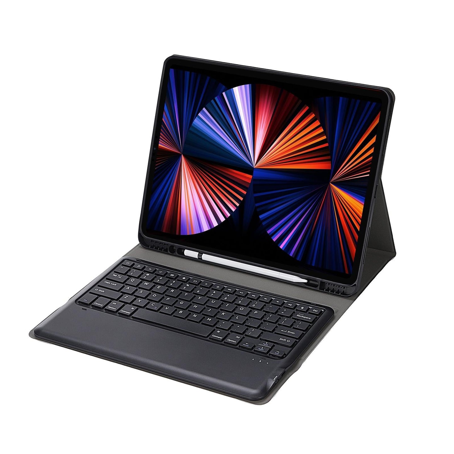 Ultra-Thin Detachable Bluetooth Keyboard Leather Case For Ipad Pro 12.9 2018 With Pen Slot - Rose Gold