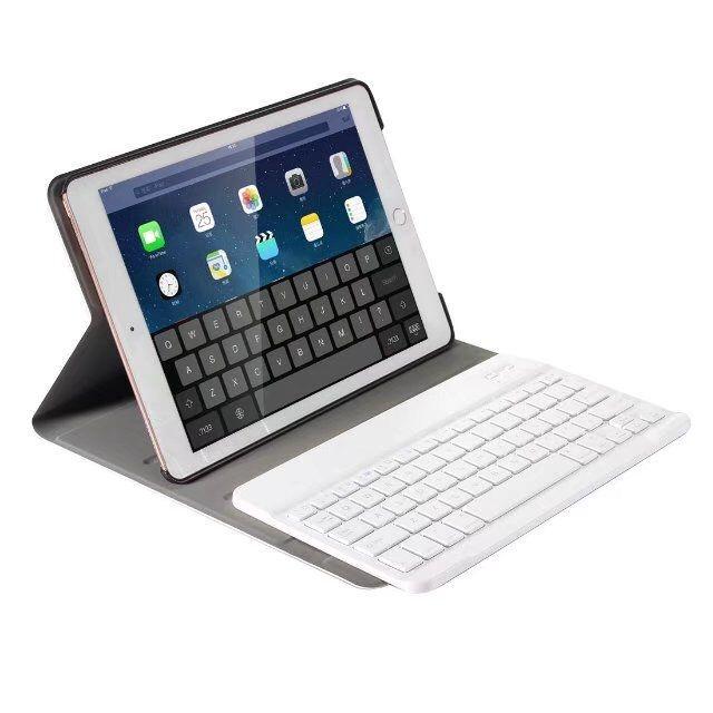 Bluetooth Keyboard & Leather Tablet Case For Ipad Pro / Air 9.7 2017 / 2018 - Detachable & Horizontal Flip With Holder - Rose Gold