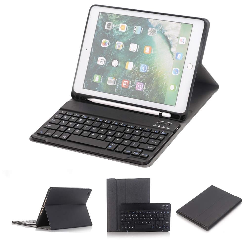Bluetooth Keyboard & Leather Tablet Case For Ipad Pro / Air 9.7 With Detachable Design & Pencil Holder - Rose Gold