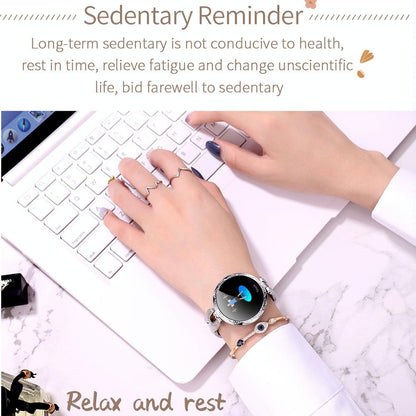 Waterproof Smart Bracelet With Lcd Screen And Heart Rate Monitor - Rose Gold