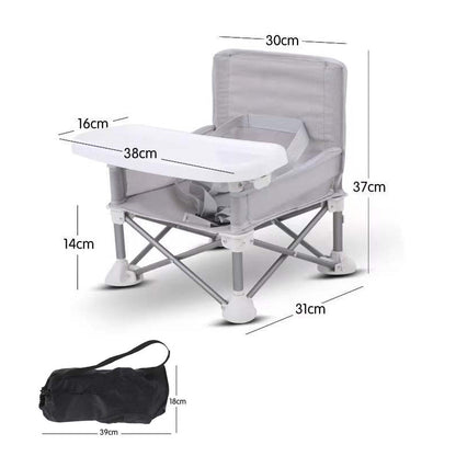 Vibe Geeks Foldable Camping and Dining Chair Outdoor Booster Seat for Toddlers - Green