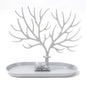 Vibe Geeks Antlers Tree Tower Jewelry Display Stand for Ring Earrings Necklace Bracelet - Grey Basic Model