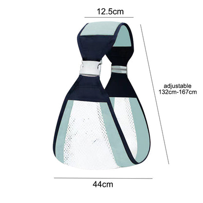 Vibe Geeks one Shoulder Front Hold Sling Type Mesh Newborn Baby Support Carrier - Green