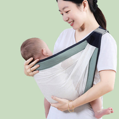 Vibe Geeks one Shoulder Front Hold Sling Type Mesh Newborn Baby Support Carrier - Pink