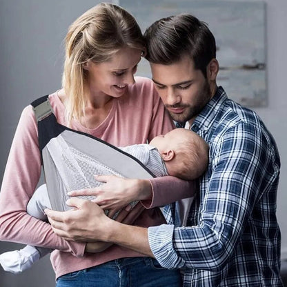 Vibe Geeks one Shoulder Front Hold Sling Type Mesh Newborn Baby Support Carrier - Pink