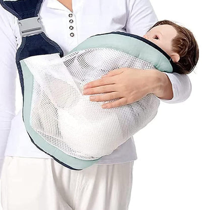 Vibe Geeks one Shoulder Front Hold Sling Type Mesh Newborn Baby Support Carrier - Pink