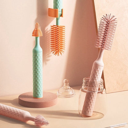 Vibe Geeks 3-in-1 Electric Silicone Cordless Bottle Brush Cleaner Usb Rechargeable - Pink