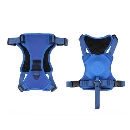 Vibe Geeks Ultimate 2-in-1 Reflective No-pull Dog Harness with Retractable Leash and Control Handle - Red - M