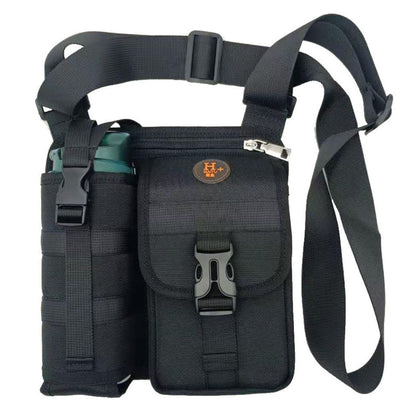 Vibe Geeks Waterproof Camping Wear Resistant Chest Crossbody Sling Shoulder Bags with Water Bottle Holder - Orange