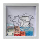 Vibe Geeks Adventure Archive Box Wood Frame Travel Tickets Keepsakes Storage Frame - White - Medium