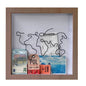 Vibe Geeks Adventure Archive Box Wood Frame Travel Tickets Keepsakes Storage Frame - Coffee - Small
