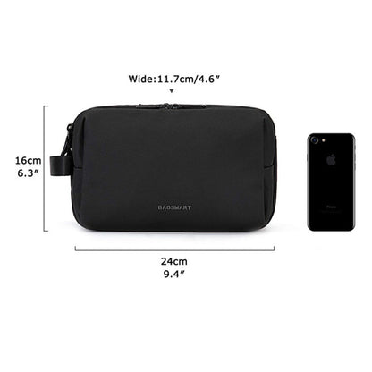 Vibe Geeks Water Resistant Travel Toiletry Organizer Bag - Grey